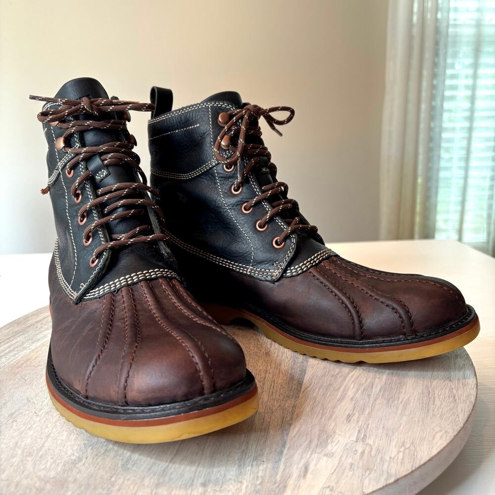Wolverine Felix W40098 Duck Boots Brown Black Leather Men's 9.5M 9.5 Lace Up